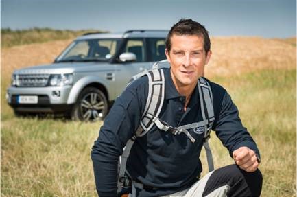 •Bear Grylls irá apoiar a Land Rover em âmbito global, incluindo o treinamento de jovens britânicos que querem aprender a explorar terrenos selvagens